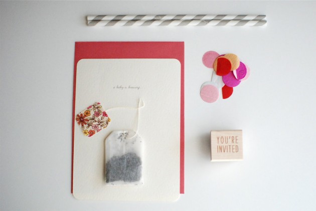 convite saquinho de chá